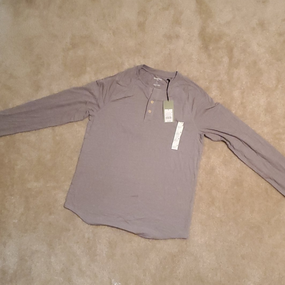 3 button grey long sleeve